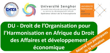 Protégé : DU – Droit de l’Organisation pour l’Harmonisation en Afrique du Droit des Affaires et développement économique